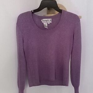 Joseph A Women's Lavender Crew Neck Sweater